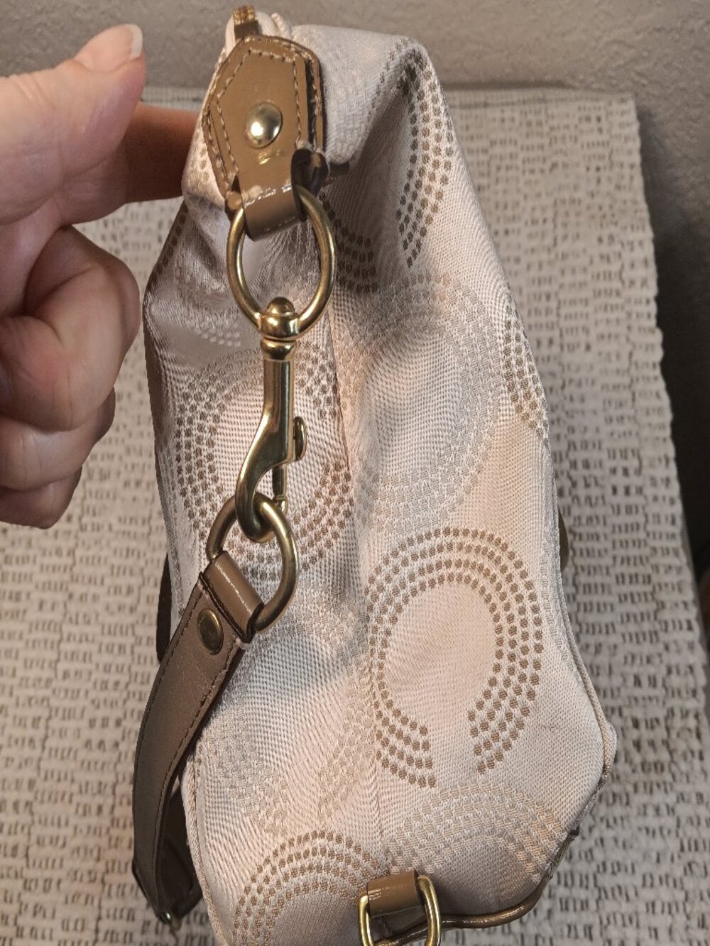 Coach Ashley Dotted Op Art North South convertible satchel shoulder bag purse - Picture 5 of 16
